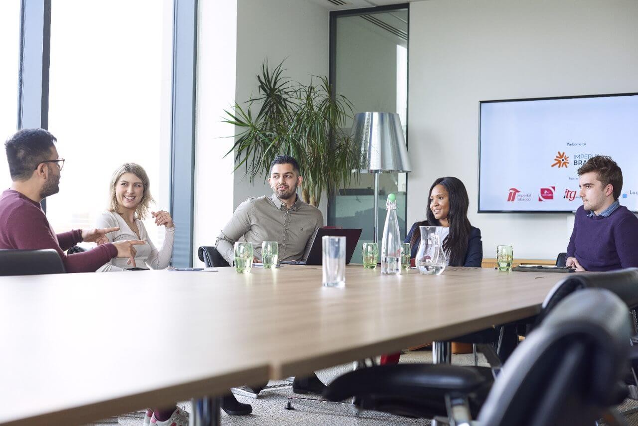 Man and women in the office